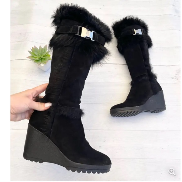 New Coach Wedge Boots - Picture 2 of 11